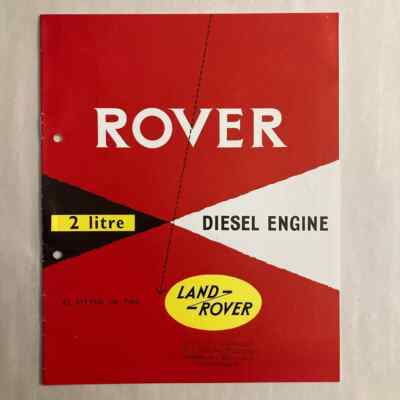 Rover 2 Litre Diesel Engine as fitted in the Land Rover- Brochure, 1950s #535