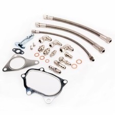 TRITDT Fits SUBARU WRX STI TD05 TD06 Turbo Install Kit Braided Steel Line