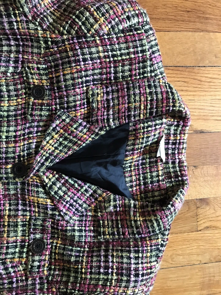 Blazer Christopher & Banks Botón a Cuadros Talla XL Mujer Colorido Preppy Mujeres Foto 2 de 4