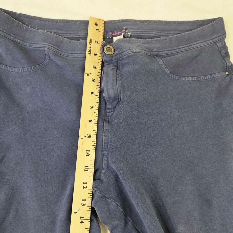 Fresh Produce Women Pants Size XL W34 L26 Blue Casual Stretch Flawed Made USA - Image 4 of 4