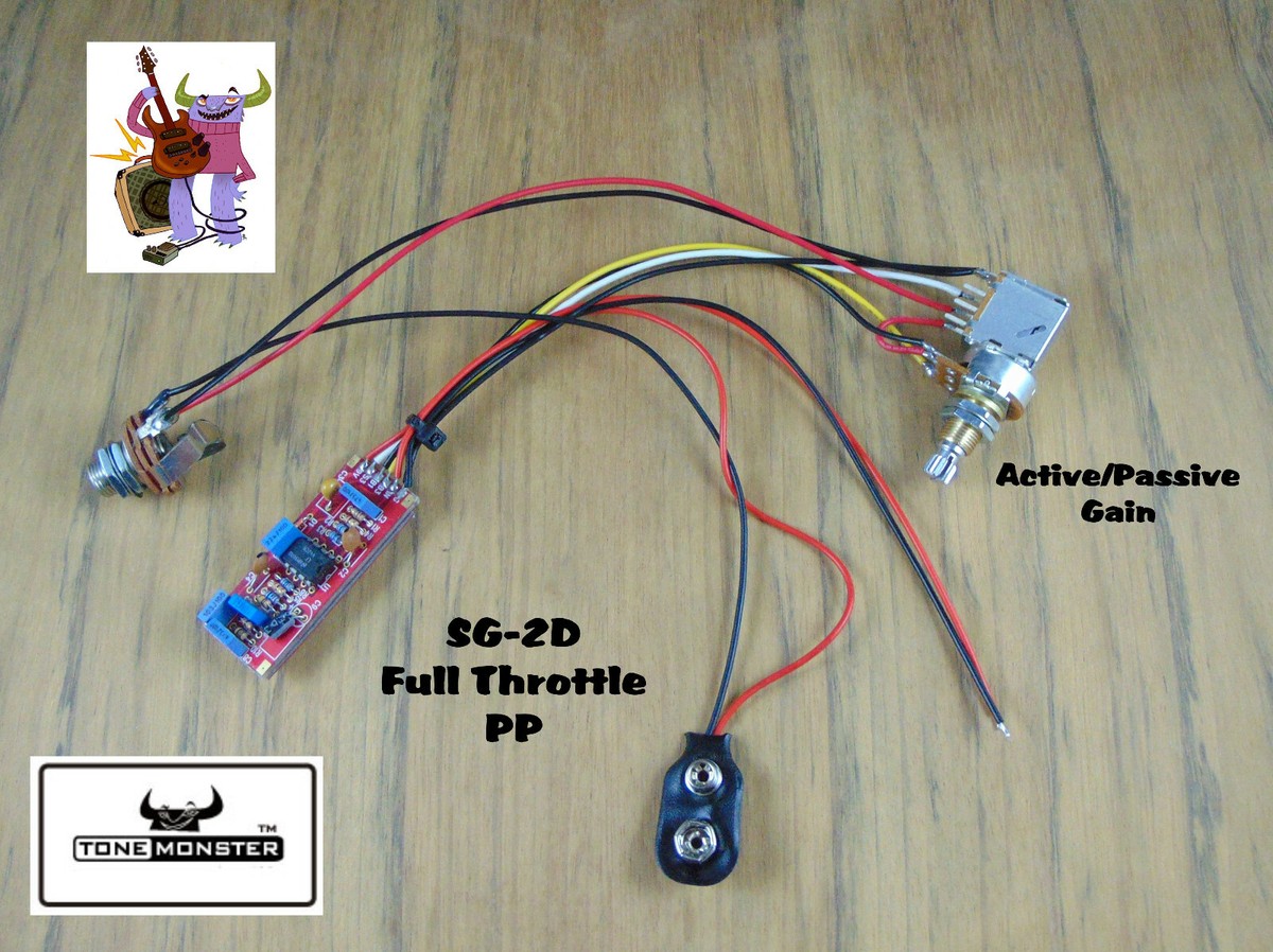 TONE MONSTER SG-2D FULL THROTTLE PP Mid Boost Preamp Guitar TONE MONSTER SG-2D FULL THROTTLE PP Mid Boost Preamp Guitar
