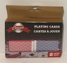 NEW 2 DECKS SEALED CLASSIC GAMES PLAYING CARDS New!