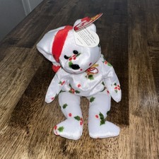 Ty Beanie Baby 1998 Holiday Teddy DOB December 25, 1998 MWMT Free Shipping
