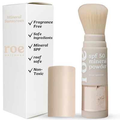 - Kids SPF 50 Brush on Mineral Sunscreen Powder EWG, Reef-Friendly, Easy to Appl