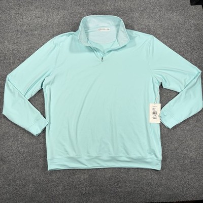 NWT Kenneth Cole Golf 1/4 Zip Pullover Mens XXL Blue Stretch Wicking Performance