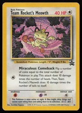 Team Rocket's Meowth 18 Promo Wizards Black Star Promos Pokemon English LP on eBay