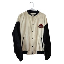 Vintage Jurassic Park Canton Activewear Bomber Jacket Mens L 1993 Movie