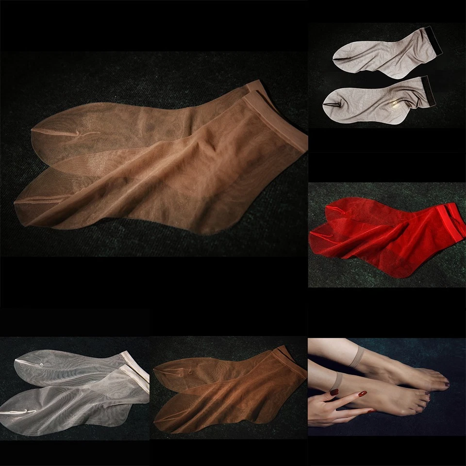 Women's Elastic Nylon Sheer Net Ankle Socks Transparent Mesh Socks (3 Pairs) - Image 3 of 4
