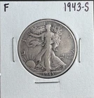 1943-S Walking Liberty Half Dollar 50C San Francisco Mint 90% Silver WWII US Coi