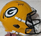 Brett Favre Signed Green Bay Packers Green/Yellow Riddell Football Helmet
