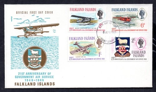 Falkland Islands - 1969 21st Anniversary Government Air Service First Day Cover