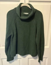 Alex Mill Hunter Green Chelsea Turtleneck Pullover Sweater Women Size S Small