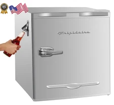 Frigidaire 1.6 Cu Ft Retro Mini Fridge with Side Bottle Opener Moonbeam