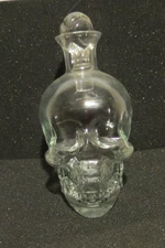 Glass/ Chrystal Skull Skeleton Wine & Whiskey Decanter /Glass stopper