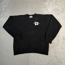 Trader Joes Sweatshirt Mens Small Black Employee Crew Pullover Crewneck Logo