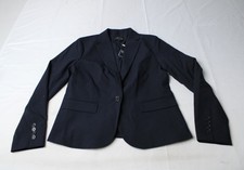 Ann Taylor Women's Petite Single Button Notched Blazer AR8 Size 2P Deep Navy Sky