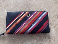 Tory Burch NWOT Multicolor Striped Long Wallet