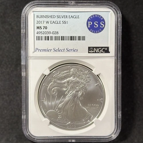 2017-W $1 American Silver Eagle West Point Burnished Premier Select NGC MS 70