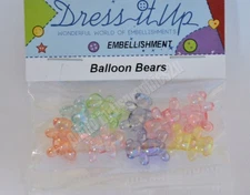 Balloon Bears / FLAT BACK Resin Embellishments / Dress It Up Jesse James