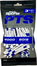 Pride Professional Tee System ProLength Plus Tee, 3-1/4-Inch, 75 Count Bag