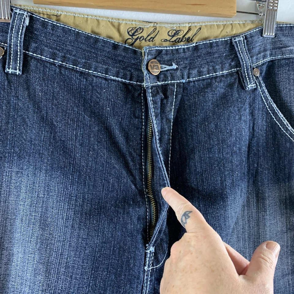 Vibe SGL 金色标签男式 Y2K 长短裤尺寸 42 膝下街滑冰嘻哈 — 第 2/4 张图片