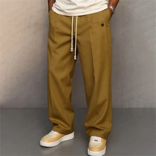 Men Casual Sports Pants Workout Baggy Sweatpant Long Trousers