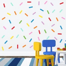 Supzone 128Pcs Colorful Sprinkles Decals Confetti 128pcs 