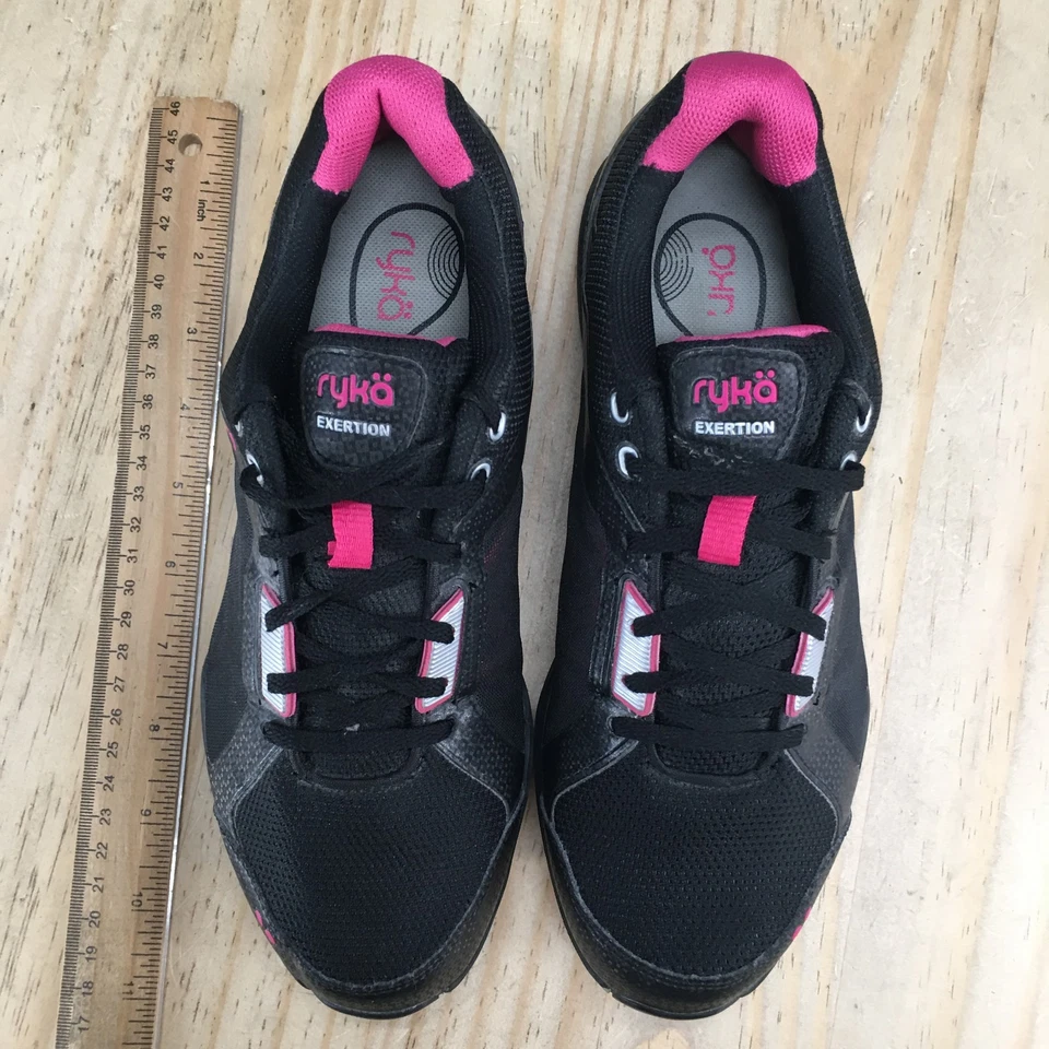 Ryka Mujer 8.5 Negro Rosa Esfuerzo Entrenamiento Tenis Malla Atlético K1838WBPS Foto 4 de 4