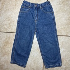 Vintage Kids Faded Glory Jeans 4t Blue Denim 100 cotton Stretchy Waistband