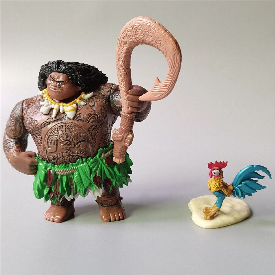 6er Vaiana Moana Figuren Spielzeug Minifiguren Tortendeko Tortenfigur Dekoration - Bild 4 von 4
