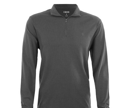 ЖАККАРД IZOD MENS POPCORN С ДЛИННЫМ РУКАВОМ И ЗАСТЕЖКОЙ НА МОЛНИЮ 14 - РАЗМЕР МУЖСКОЙ XL - КОПЧЕНЫЙ ЖЕМЧУГ 7490₽