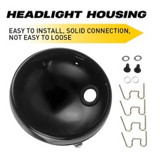 7"Motorcycle Headlight Black Housing Headlamp Light Bulb Bucket For Honda Sukuzi