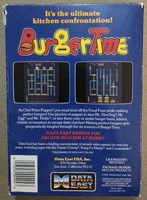 BurgerTime (Nintendo Entertainment System, NES, 1987) Cib Complete - Tested