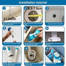 Toilet Flush System Replacement Kit Cistern Flush Parts Adjustable Dual Flush