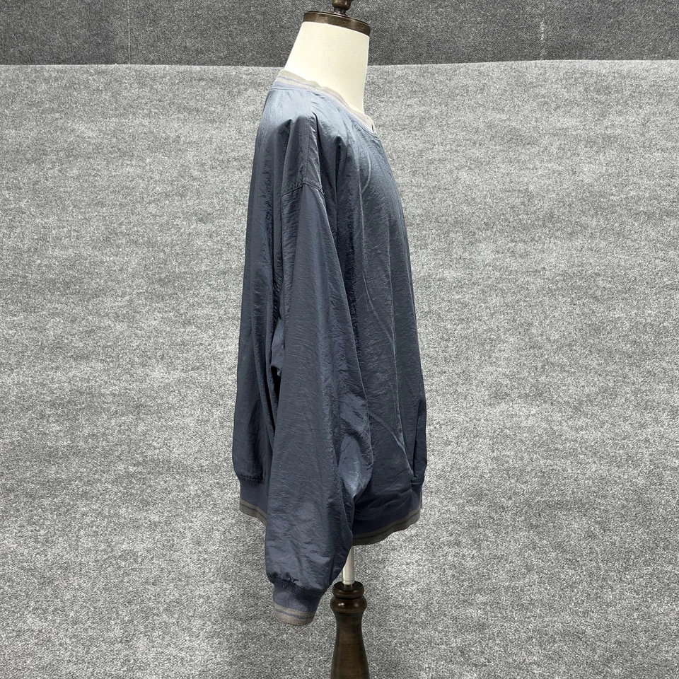 Pullover Greg Norman Para Hombres XXXL 3XL Gris Azul Reversible Tiburón Bordado Golf Foto 3 de 4