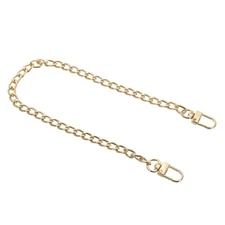 Purse Flat Chain Strap 16" for DIY Purse Handbag Clutch Light Gold