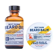 Duke Cannon Supply Co. Best Beard Bundle - 3 oz. Oil & 1.6 oz. Balm, Redwood