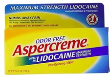Aspercreme with Lidocaine Maximum Strength Pain Relief Cream, 4.7 oz.