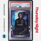 2021 TOPPS CHROME FORMULA 1 LEWIS HAMILTON PURPLE REFRACTOR /399 PSA 9