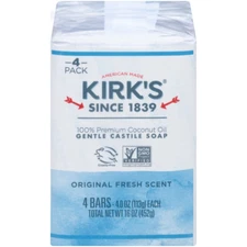 Kirk'S Original Fresh Scent Gentle Castile Soap 4 Ct Pack
