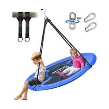 43" Saucer Tree Swing for Kids, 360  Rotate Waterproof Flying Saucer Swing