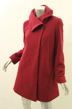 Cinzia Rocca Icons Cherry Burgundy Wool/cashmere Coat 4 $695
