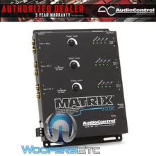 AUDIOCONTROL MATRIX PLUS BLACK 6-CHANNEL LINE DRIVER OPTIONAL LEVEL CONTROL NEW