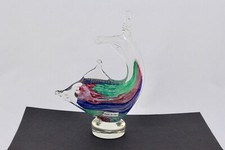 VINTAGE MURANO GLASS FISH SCULPTURE MADE IN ITALY - MINT