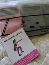Set of 3 Hip Resistance Band Set w/Bag Fabric Light, Medium, Heavy NEW