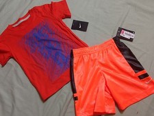 Nike 2-Piece Let T Shirt  JUST DOIT  Orange Short Total Orange Size 4