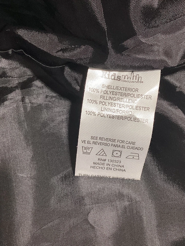 Chaqueta Niños Cuartel General 6 Gris Negro Puffer Unisex Cálida Foto 4 de 4