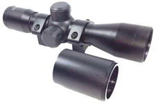 4x32 Rifle Scope For Ruger 10/22 + Scope Mount +Rings + Sunshade Mil Dot Reticle