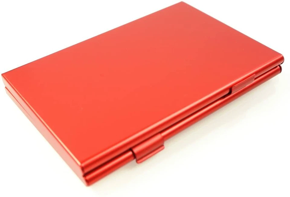 Red Aluminum Memory Card Case w/ 24 Slots for Micro SDHC Card SanDisk Kingston - Image 2 of 4