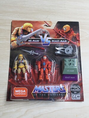 Mega Construx Masters of the Universe Figure  He-man Vs Beast Man MOTU New 
